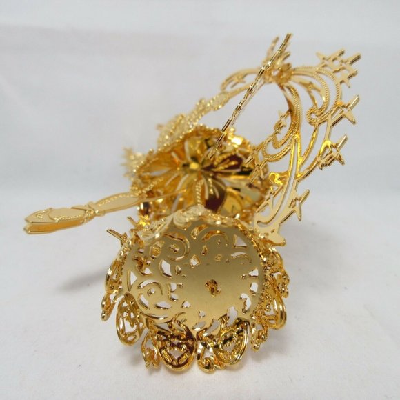 2005 Sugarplum Fairy Danbury Mint Christmas Ornament Gold Plated Collection - Picture 5 of 5